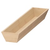 UPPDATERA bamboo utensil tray, rectangular, natural colour, organised storage.