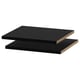 Black rectangular shelves, UTRUSTA, melamine, sturdy, 18mm thick.