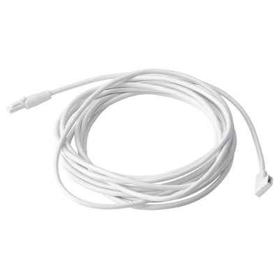 White vågdål extension cord, pvc, coiled for mittled led lighting strips.