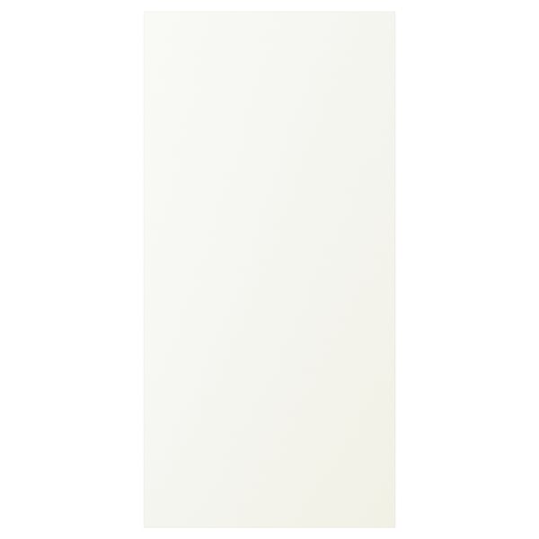 VALLSTENA white cabinet door, smooth surface, rectangular shape.