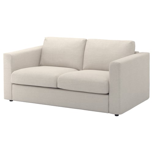 VIMLE sofa, beige, fabric, modern, l-shaped.