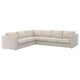 VIMLE beige l-shaped sofa, modern design, plush upholstery, corner unit.