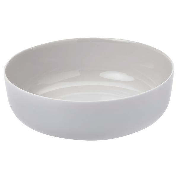 VITBLECKA white bowl, tempered opal glass, modern design.