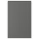 A pair of dark grey VOXTORP cupboard doors with a smooth finish and integrated handles, giving a sleek and modern look.
