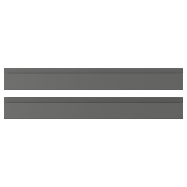 Two horizontal dark grey rectangular drawers with sleek, minimalist design, no visible handles.