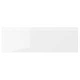 VOXTORP white high gloss drawer front, modern design, recycled material.