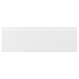 VOXTORP white drawer front with sleek lines and integrated handles.