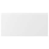 VOXTORP: white, modern kitchen cabinet with integrated handles, smooth matte surface.