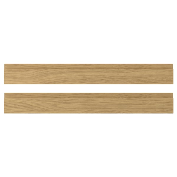 Two light brown, rectangular wooden panels with smooth surfaces.