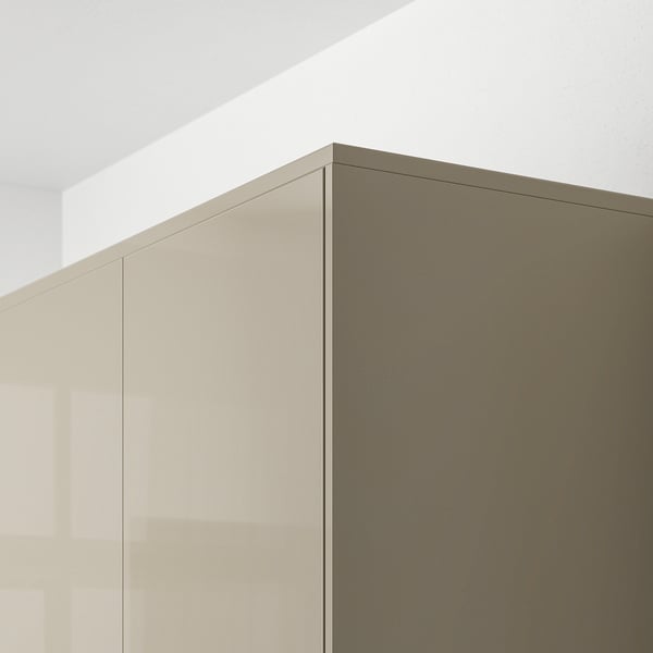 Kitchen cabinet in high-gloss white, part of metod series.