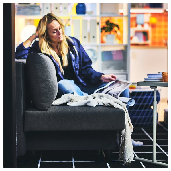 ÄLVDALEN Trivietė sofa-lova, Knisa tamsiai pilka