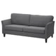 Moderni pilka sofa EKHOLMA su minkštu audiniu ir medinėmis kojomis