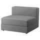 Pilka JÄTTEBO segmentinė sofa, moderni, l formos, modulinė konstrukcija su daiktadėže.