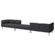 Moderni, tamsiai pilka modulinė sofa LILLEHEM su švariomis linijomis ir atraminėmis pagalvėlėmis.