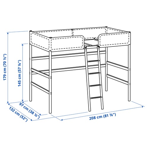 Iliustracija su produkto matmenimis: TUFFING.