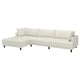 UPPÅKRA 4,5 vietų modulinė sofa, su gulimuoju foteliu kairėje/Axvall balkšva