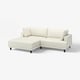 UPPÅKRA Trivietė modulinė sofa, su gulimuoju foteliu kairėje/Axvall balkšva