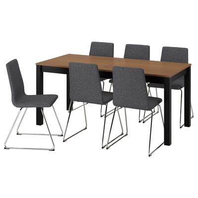 ÅLHULT / LILLÅNÄS Стол и 6 стульев