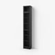 BILLY / OXBERG Стеллаж + стекл. двери/доп. модуль, чёрный под дуб, 40x30x237 см