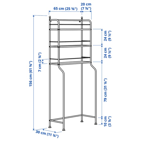 Иллюстрация с размерами для товара: FRÖSJÖN.