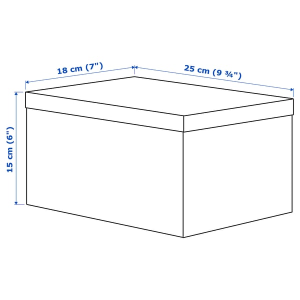GJÄTTA Коробка с крышкой, бархат светло-серый, 18x25x15 см