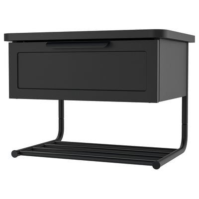 GRÅFJÄLLET Настенный прикроватный столик, антрацит, 42x29x31 см