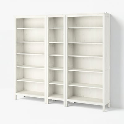 HEMNES Стеллаж, белая морилка, 229x197 см