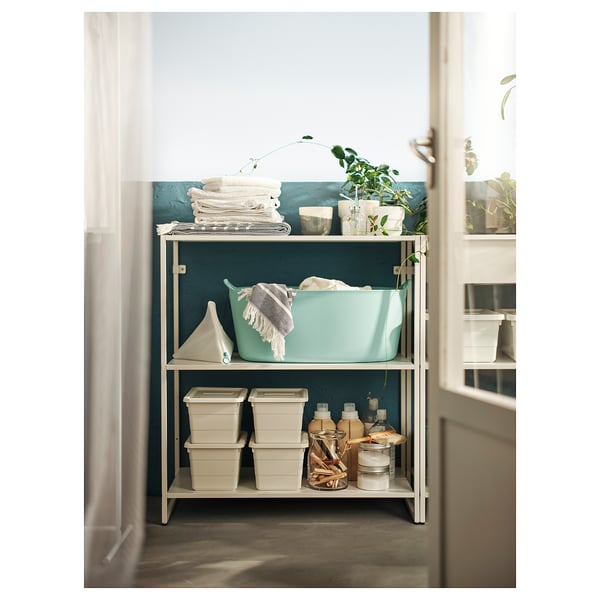 3-ярусная полка JOSTEIN с полотенцами, растениями, чашками, корзинами, корзинами и ящиками для хранения. Идеально подходит для небольших помещений.