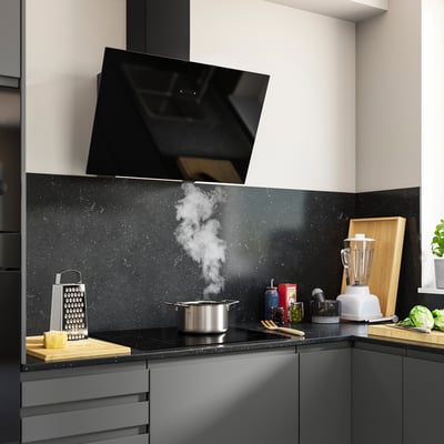 KNUVEBO КНУВЕБО Вытяжка кухонная стен креп (колпак), IKEA 500 чёрный, 70 см