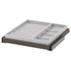 КОМПЛИМЕНТ выдвижной поднос со вставкой для войлочных принадлежностей, серый и черный, прямоугольные, организованные отделения.