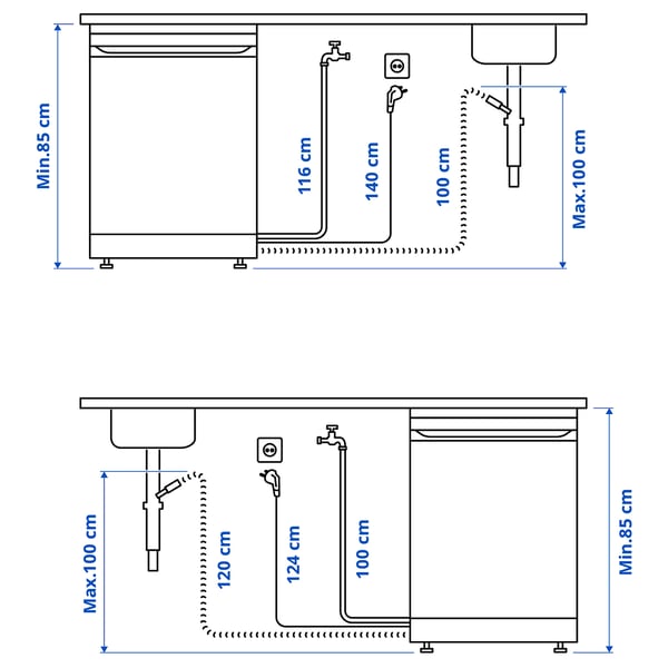 LAGAN Отдельно стоящая посудомоечн машина, белый