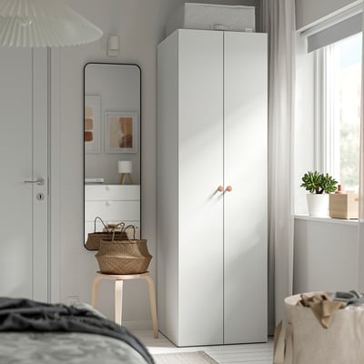 LASTARE Гардероб, комбинация, белый, 60x62x200 см