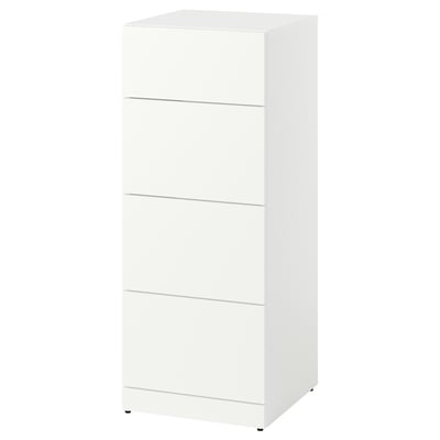 LASTARE Комод с 4 ящиками, белый, 40x42x100 см