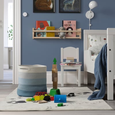 LILLÅKRE Корзина, спираль/синий разноцветный, 30x30 см