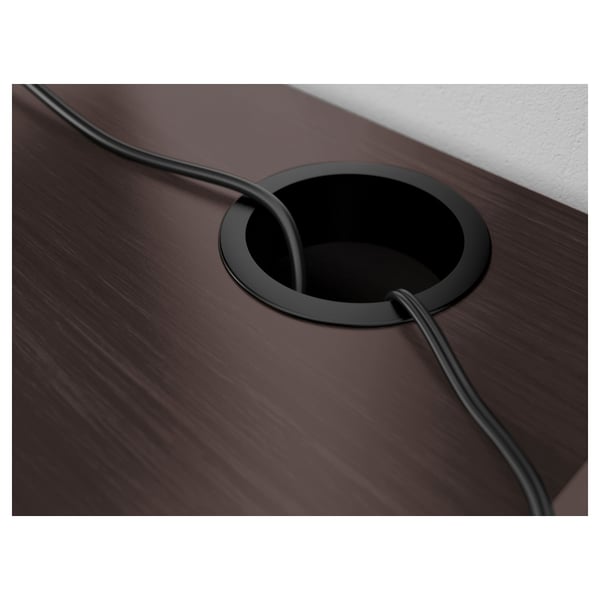 MICKE Письменный стол, черно-коричневый, 73x50 см