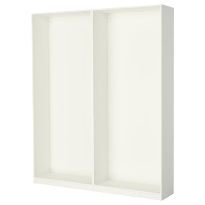 Каркас шкафа ikea PAX белого цвета, прямоугольной формы, с регулируемыми ножками.