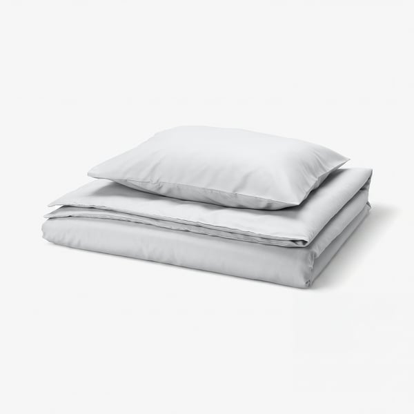 PILTANDVINGE Пододеяльник и наволочка, серый, 150x200/50x60 см