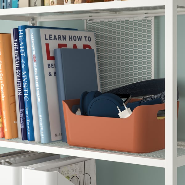 UPPDATERA Контейнер, красно-коричневый, 24x17 см