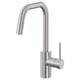 Stainless steel ÄLMAREN tap, high arch, pull-out spout, sleek design.