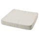 Beige, rectangular chair pad with memory foam and non-slip backing.