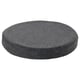 Round grey memory foam chair cushion, slip-resistant, washable cover.