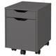 Grey ALEX storage cabinet with two drawers on wheels.