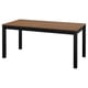 ÅLHULT Extendable table, black/brown, 170/220x80 cm