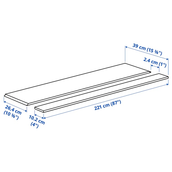 ASPUDDEN Cover panel for lighting, dark grey-green, 221 cm