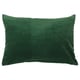 ÅSVEIG dark green corduroy rectangular cushion, simple design, textured material.