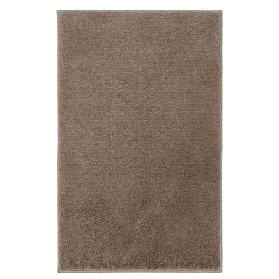BACKMÅRA bath mat, grey, rectangular, fluffy texture, recycled polyester.