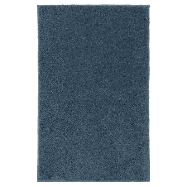 BACKMÅRA mat, blue, plush rectangle, soft, recycled polyester, latex back.