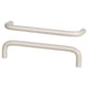 Two beige-colored BAGGANÄS handles, smooth and curved, ideal for modern decor.