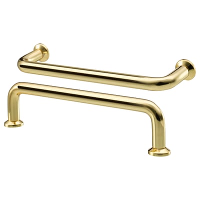 Gold-colored BAGGANÄS handles with simple, clean design and rounded ends.