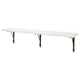 Berghult white wall shelf, rectangular. Metal brackets support.